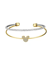 Disney Cubic Zirconia Mickey Mouse Cuff Bracelet
