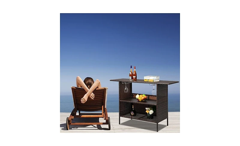 Modern Stylish And Beautiful Bar Table Brown Gradient