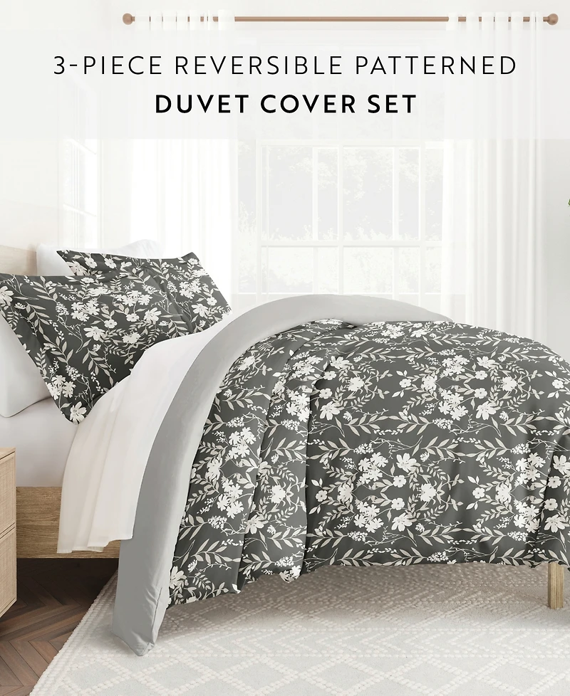 ienjoy Home Utra Soft Reversible 3-Pc. Duvet Cover Set, King/California King