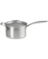 Le Creuset Essential Stainless Steel Round Saucepan with Lid, 4 Qt.