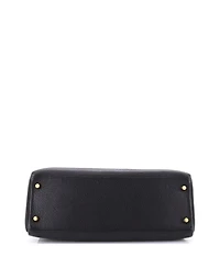 Pre-Owned HERMES Kelly 32 Handbag Black Clemence with Gold Hardware