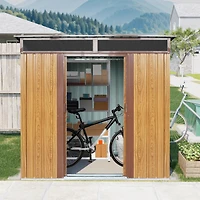 Streamdale 6ft x 5ft Metal Outdoor Storage with Transparent Top