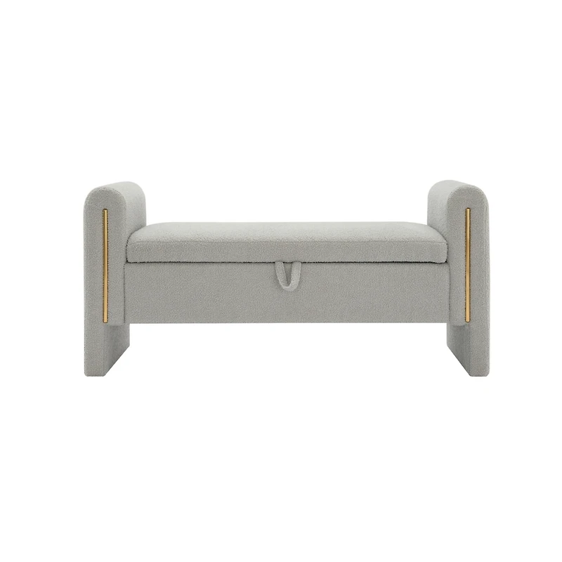 Streamdale Modern Teddy Bench with Storage and Arms