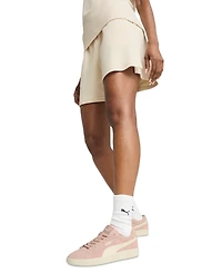 Puma Women's Her Logo High-Rise 5" Pull-On Shorts