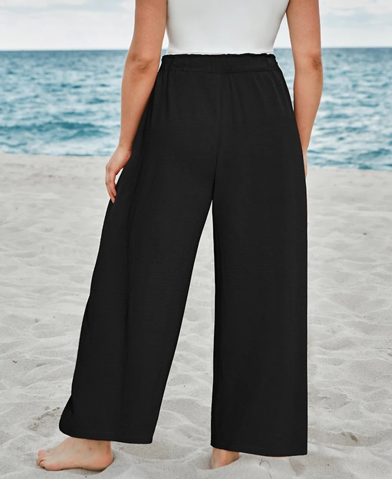 Cupshe Plus Size Summer Lovin Drawstring Wide Leg Pants
