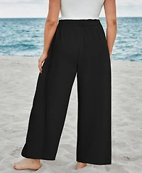 Cupshe Plus Size Summer Lovin Drawstring Wide Leg Pants