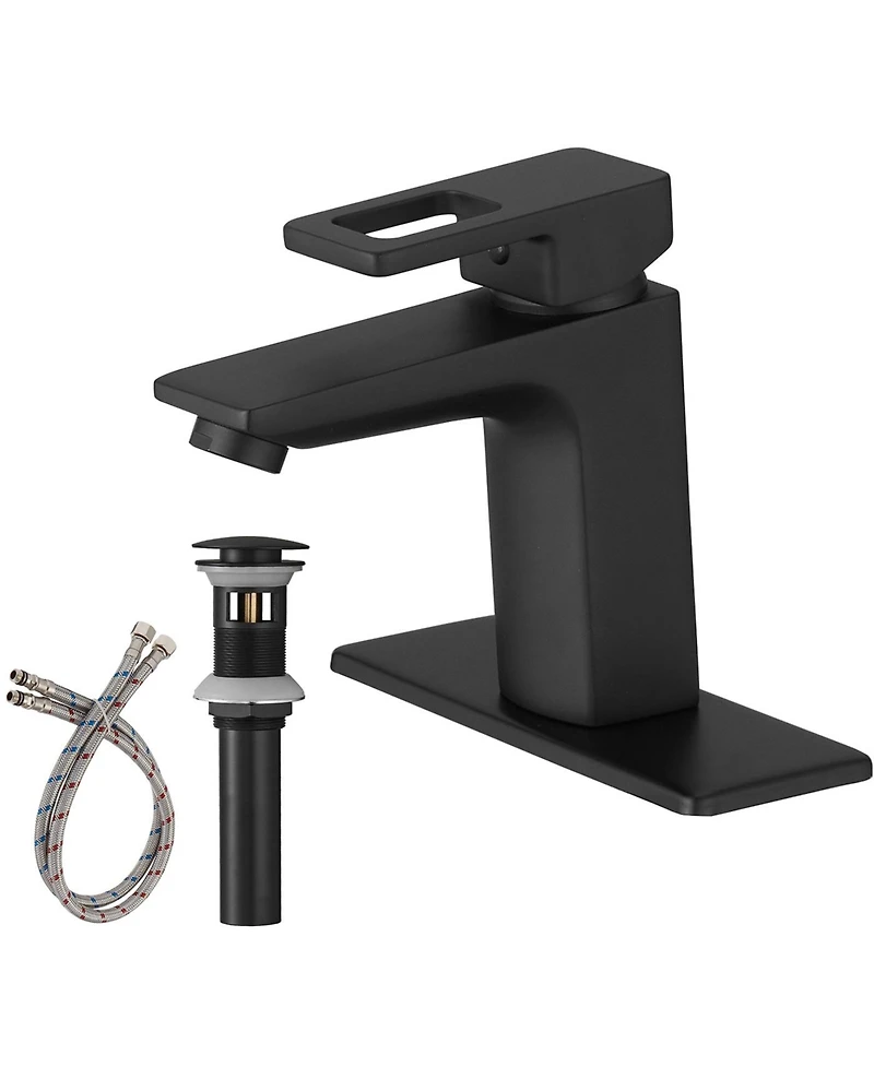 Single-Handle Single-Hole Bathroom Faucet in Spot Resist Brushed Nickel