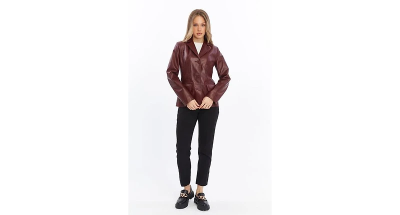 Furniq Uk Women's Genuine Leather Jacket