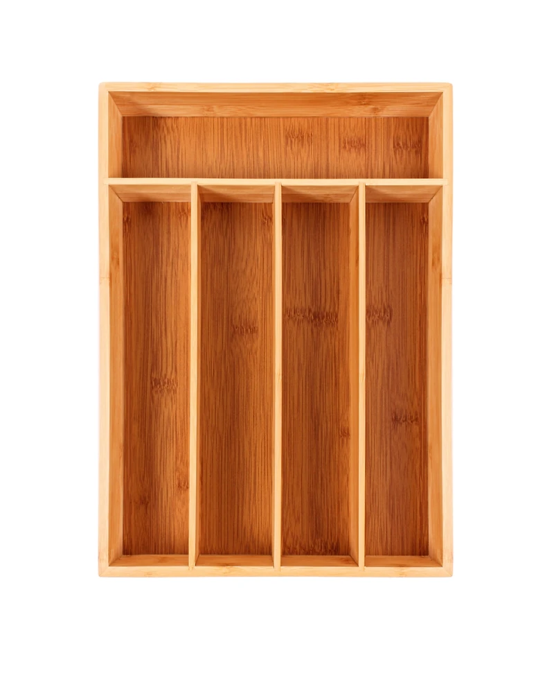 BergHOFF Bamboo 5-Slot Flatware Organizer, 13.75" x 9.75"