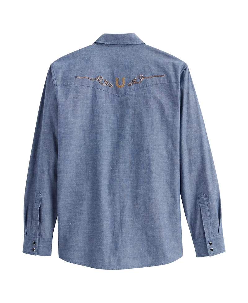Pendleton Men's Long Sleeve Chambray Gambler Shirt