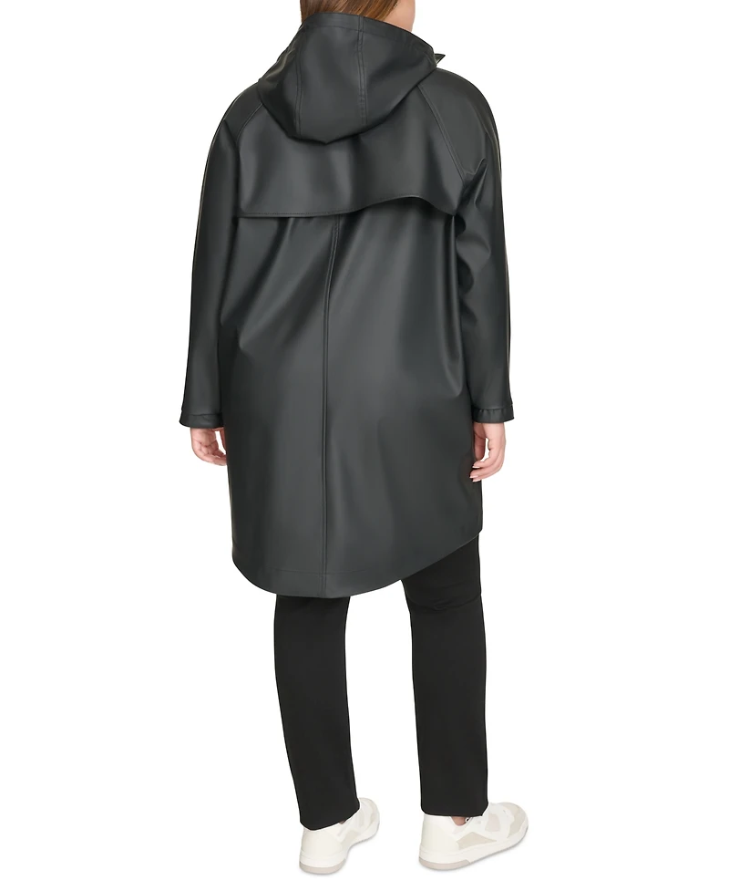 Levi's Plus Size Raglan-Sleeve Hooded Rain Jacket