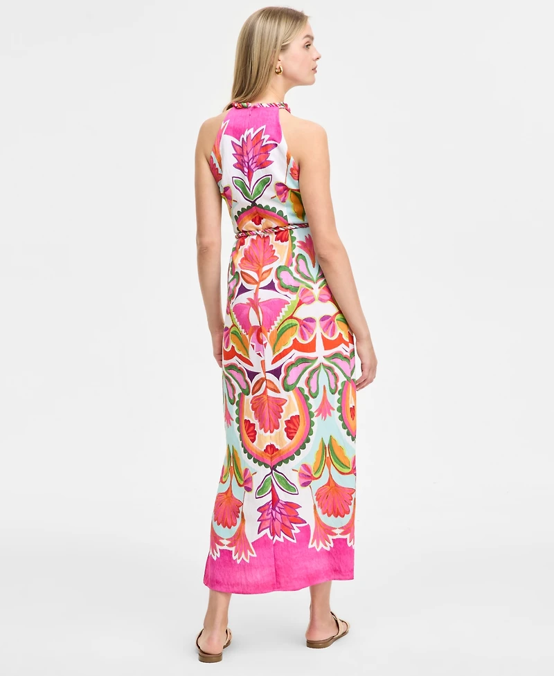 Vince Camuto Women's Printed Halter Sleeveless Maxi Dress