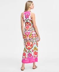 Vince Camuto Women's Printed Halter Sleeveless Maxi Dress