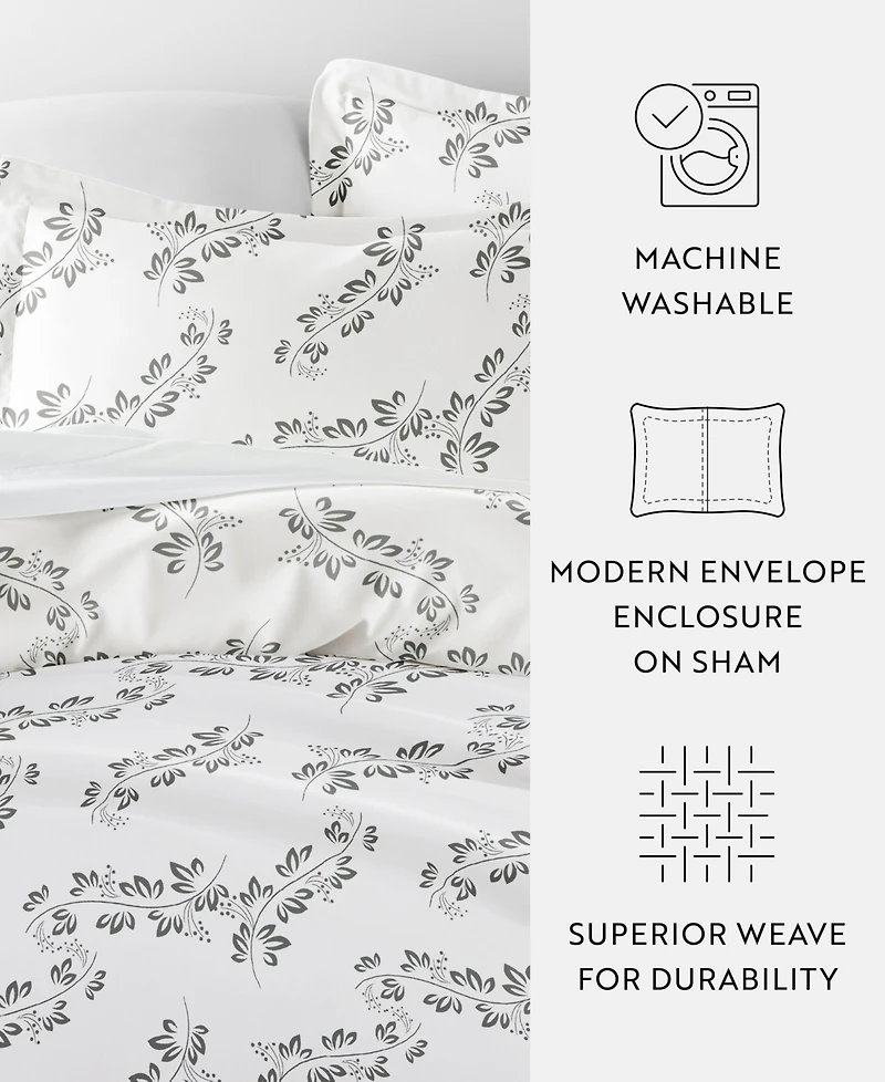 ienjoy Home Tranquil Sleep Patterned Duvet Cover Set, King/California King