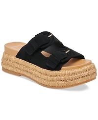 Dolce Vita Women's Witny Double-Buckle Raffia Platform Footbed Sandals