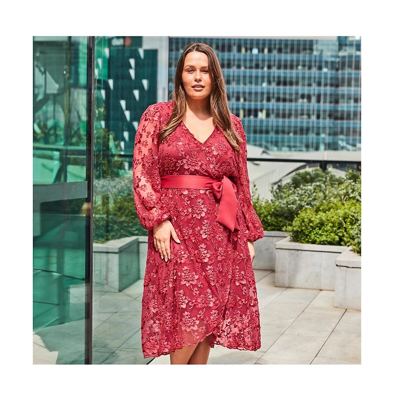 Radiance Glow Floral Mesh Dress