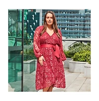 Radiance Glow Floral Mesh Dress