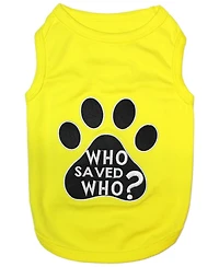 Parisian Pet Who Saved Who? Dog T-Shirt