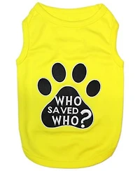 Parisian Pet Who Saved Who Dog T Shirt