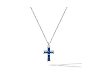 Vincero Men's Cross Pendant in 925 Sterling Silver with Rhodium Plating and Lobster Clasp