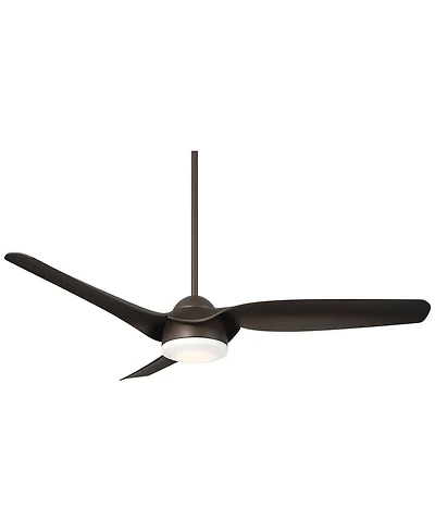 Casa Vieja 54" Sierra Modern Indoor Outdoor Ceiling Fan 3 Blade Led Light Remote Control Emperial Bronze Finish Bedroom Damp Rated