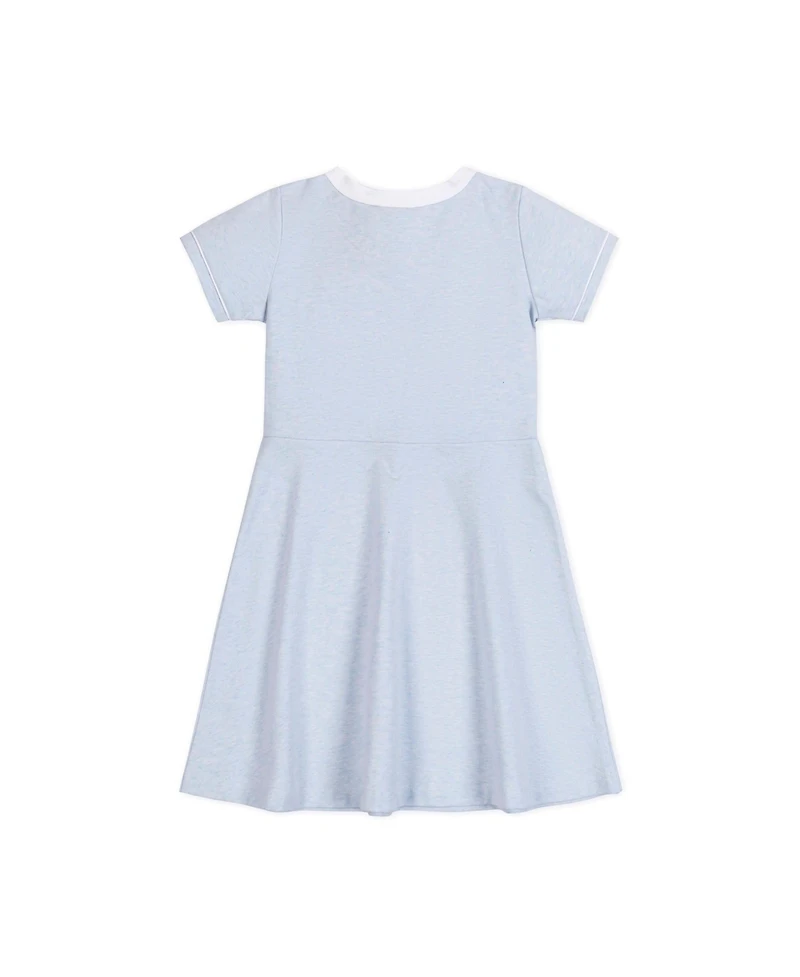 Hope & Henry Big Girls Short Sleeve French Terry Contrast Trim Dress