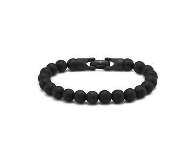 Vincero Men's 8mm Bead Bracelet Stainless Steel with Push Clasp