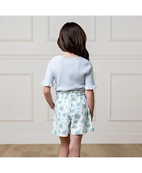 Hope & Henry Toddler Girls Pull-On Cinched Waist Linen Short