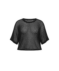 Plus Crochet Knit Top