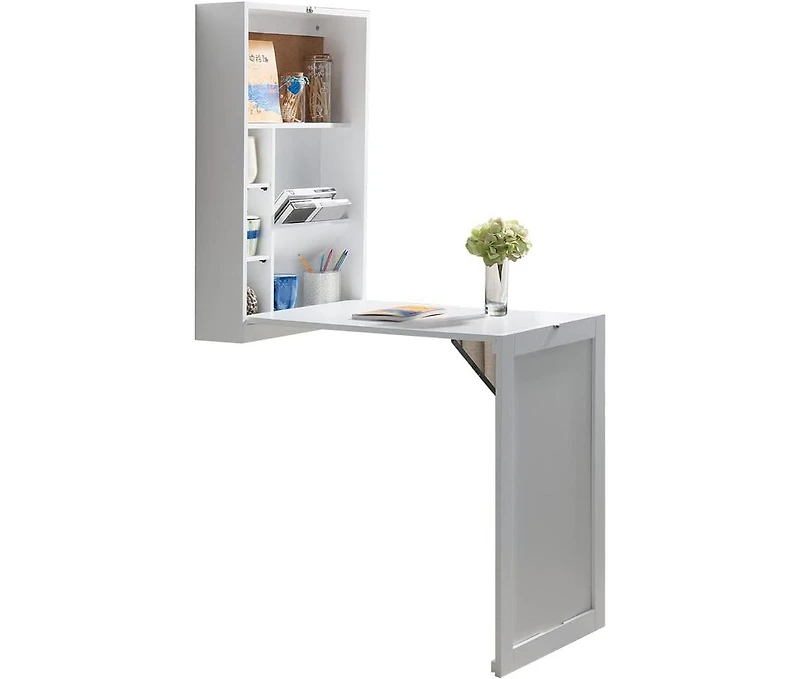 Kings Brand Furniture Culver Fold-Away Writing Desk (White)