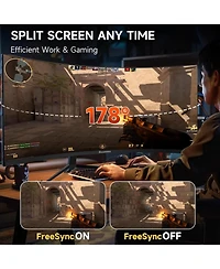 XGaming 34 Inch Curved Monitor Wqhd, 1500R Ultra Wide Qhd 3440 x 1440p Gaming Monitor, Up to 165Hz, 100% sRGB, 1ms, FreeSync, Dual Hdmi/Dp Computer Mo