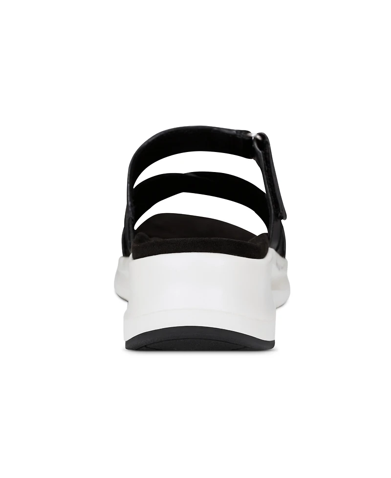 Rockport Women's Qwyn Slip-On Strappy Casual Wedge Sandals