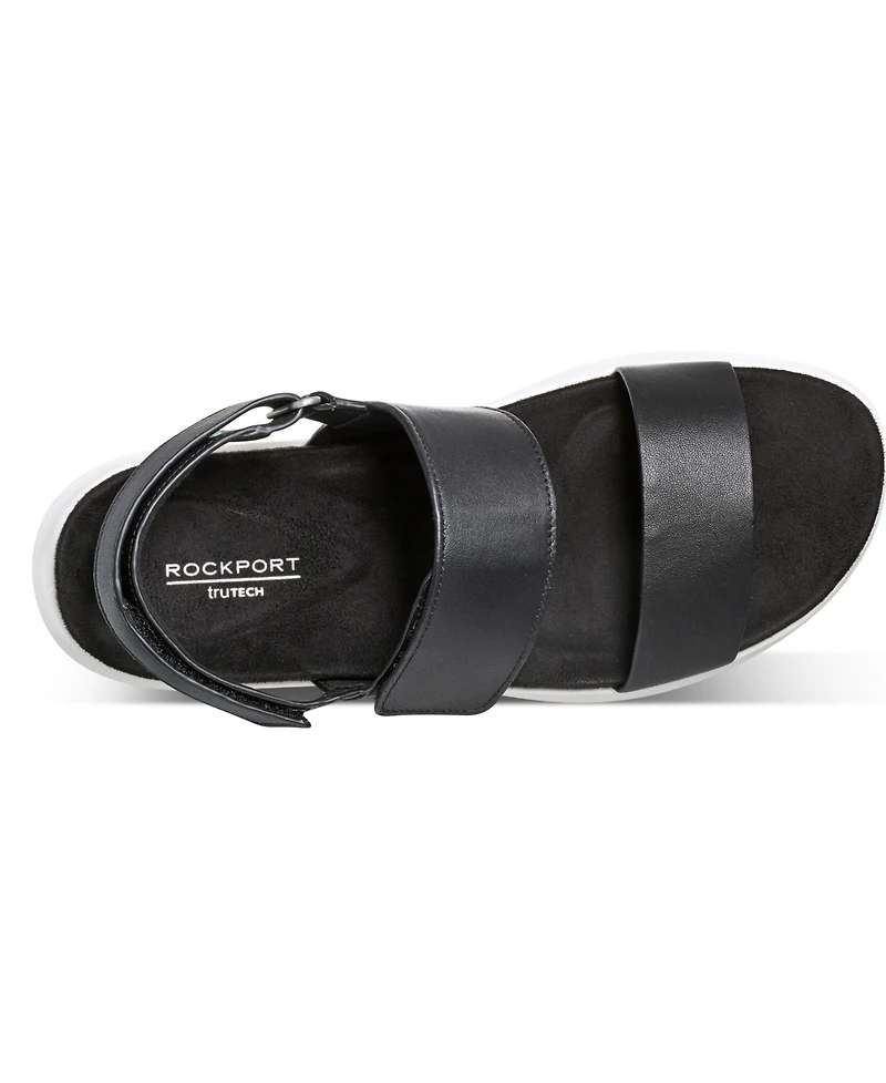 Rockport Women's Qwera Open Toe Strappy Casual Wedge Sandals