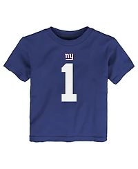 Nike Toddler Malik Nabers Royal New York Giants Name Number T-Shirt