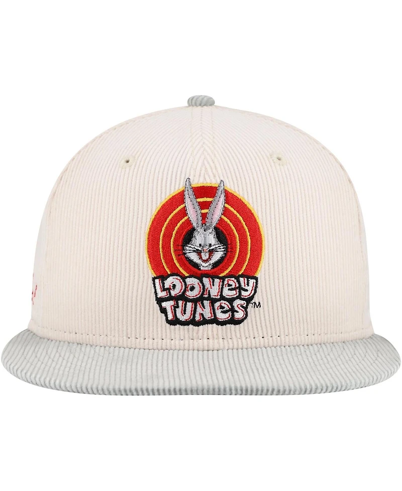 New Era Men's Cream Looney Tunes 9FIFTY Corduroy Snapback Hat