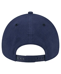 New Era Men's Navy Houston Astros Moleskin A-Frame 9FORTY Adjustable Hat