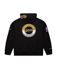 Mitchell & Ness Men's Black Los Angeles Lakers Hardwood Classics Blackout Collection Pullover Hoodie