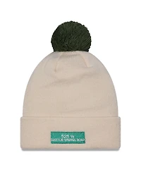 New Era Men's Cream Austin Fc Jersey Hook Cuff Knit Hat with Pom