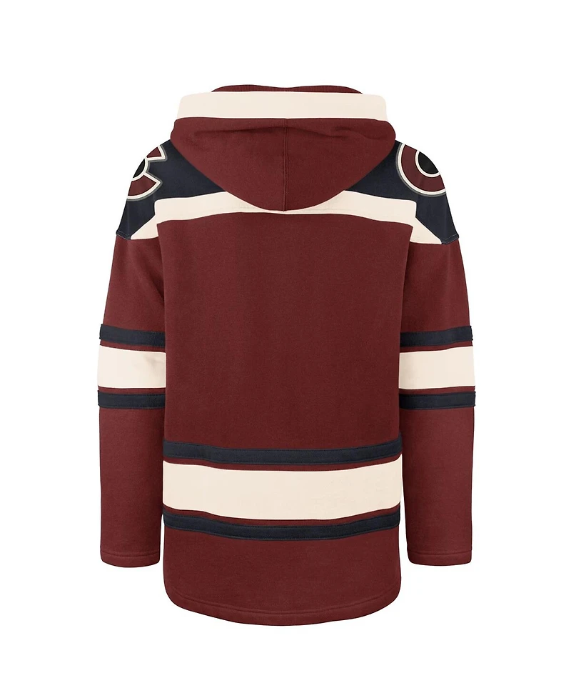 '47 Brand Men's Burgundy Colorado Avalanche Big Tall Superior Lacer Fleece Pullover Hoodie