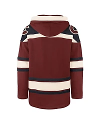 '47 Brand Men's Burgundy Colorado Avalanche Big Tall Superior Lacer Fleece Pullover Hoodie