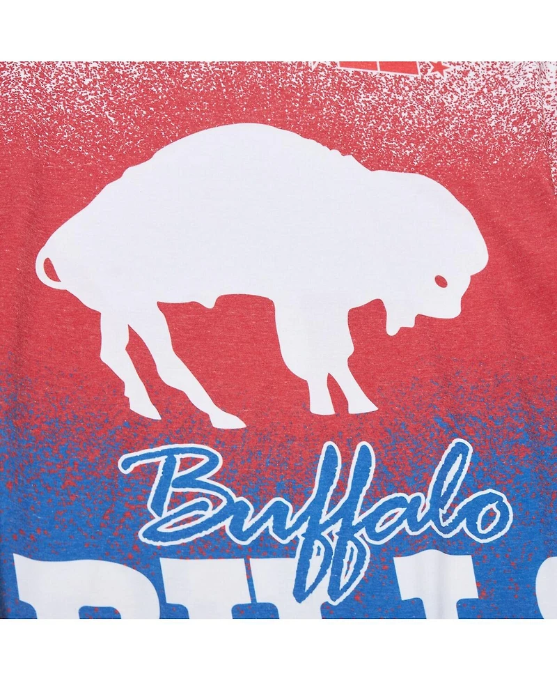 Mitchell & Ness Men's White Buffalo Bills Team Burst Vintage Logo T-Shirt