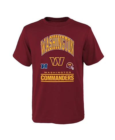 Outerstuff Big Boys and Girls Burgundy Washington Commanders Business T-Shirt