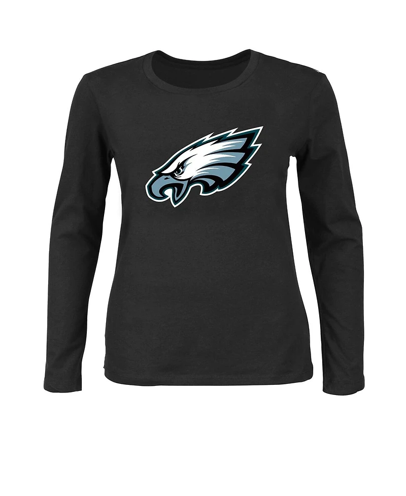Fanatics Women's Black Philadelphia Eagles Plus Long Sleeve T-Shirt