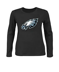 Fanatics Women's Black Philadelphia Eagles Plus Long Sleeve T-Shirt