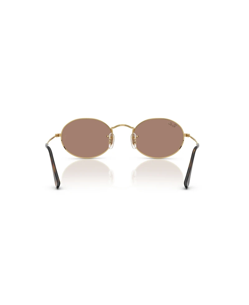 Ray-Ban Unisex Oval Metal Chromance Sunglasses, RB3547