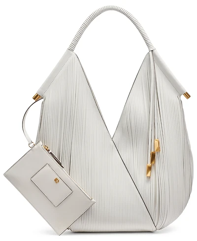 Donna Karan New York Baldwin Large Laser-cut Shoulder with Leather Wrapped Rounded Handle