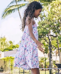 Hurley Big Girl Printed Sleeveless Tie-Back Swing Dress