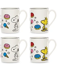 Lenox Chef Snoopy Mugs, Set of 4