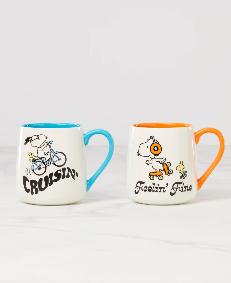 Lenox Peanuts Cruisin' & Feelin' Fine Mugs, Set of 2