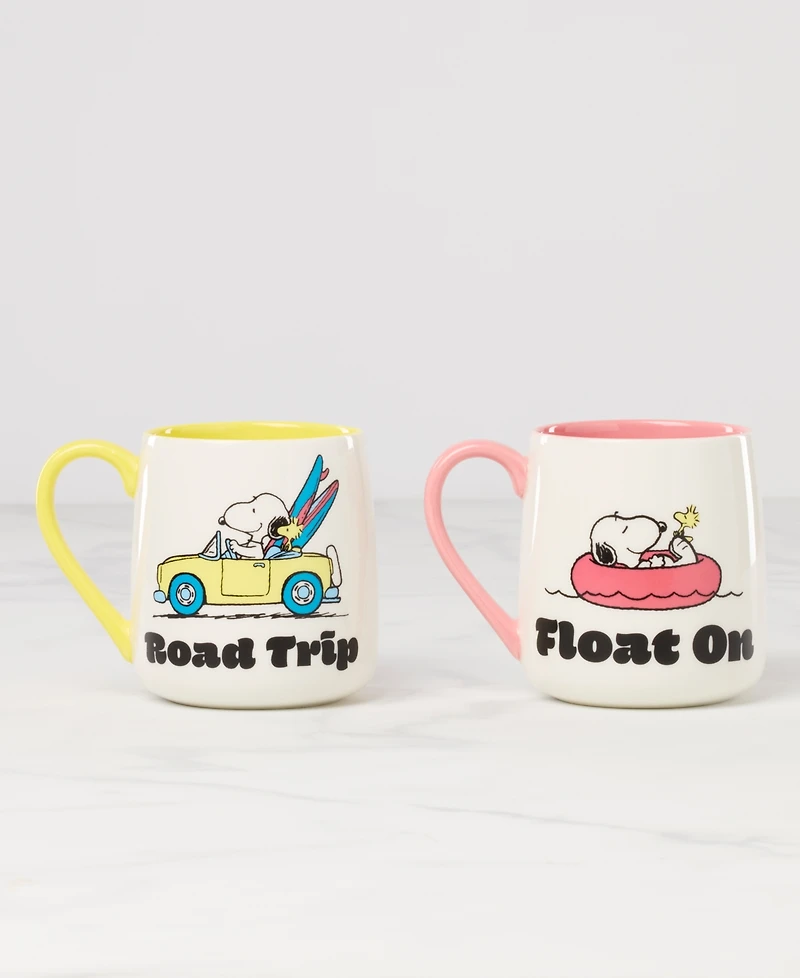 Lenox Peanuts Road Trip & Float On Mugs, Set of 2